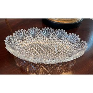 Antique American Brilliant Period ABP Cut Glass Crytal BonBon or Trinket Dish